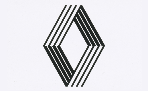Black and White Diamond Logo - Renault Logo History: 117 Years of Brand Identity