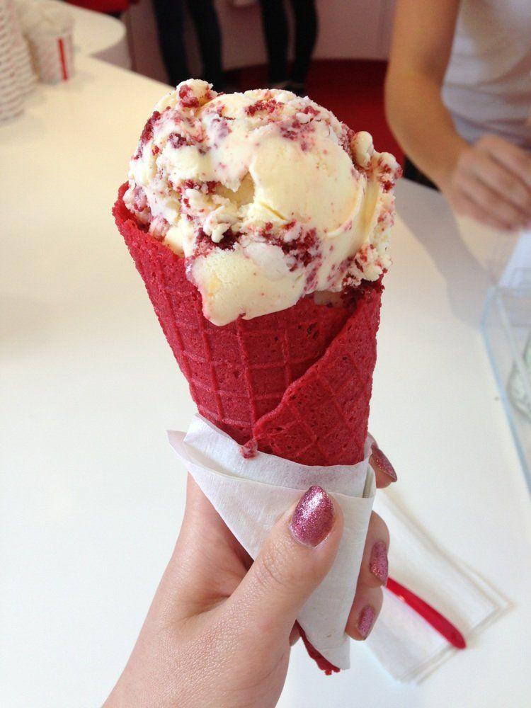 Red Ice Cream Cone Logo - Try Sprinkles Cupcakes' Newest Creation: The Red Velvet Waffle Ice ...