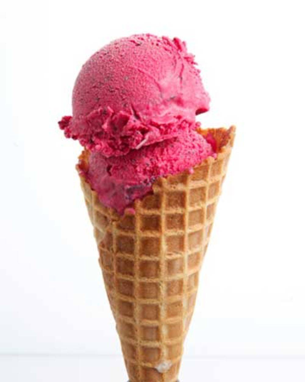 Red Ice Cream Cone Logo - Beet Ice Cream with Mascarpone, Orange Zest, and Poppy Seeds Recipe ...