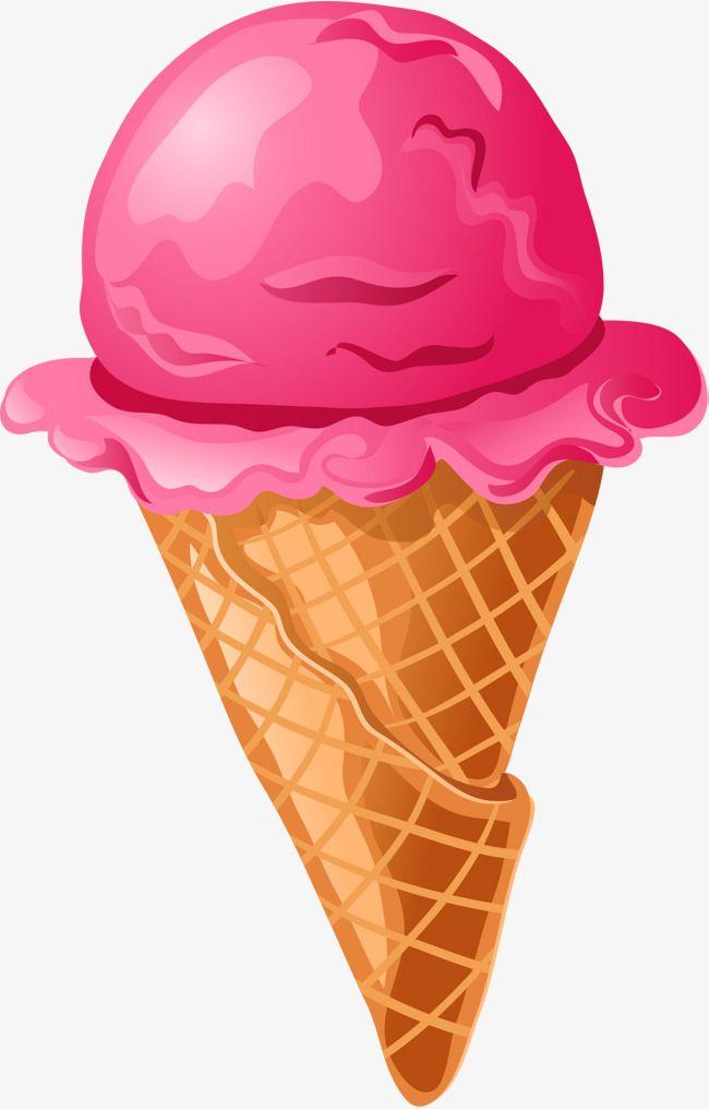 Red Ice Cream Cone Logo - Hand Painted Red Ice Cream, Hand, Simple, Watercolor PNG Image and ...