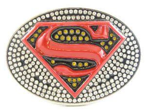Girl Superhero Logo - super hero s super man bling black logo belt buckle dc superman girl