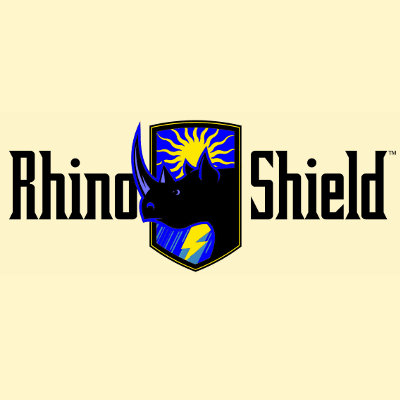 Yellow Shield Brand Logo - 20130909 Rhino Shield Logo w blue-yellow shield | My Internet Scout