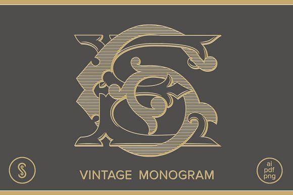 GE Monogram Logo - EG Monogram GE Monogram Logo Templates Creative Market