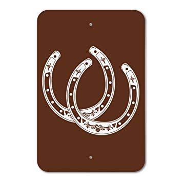 Businesses with Double Horseshoe Logo - Horseshoe Lucky Double Cowboy Brown Home Business Office