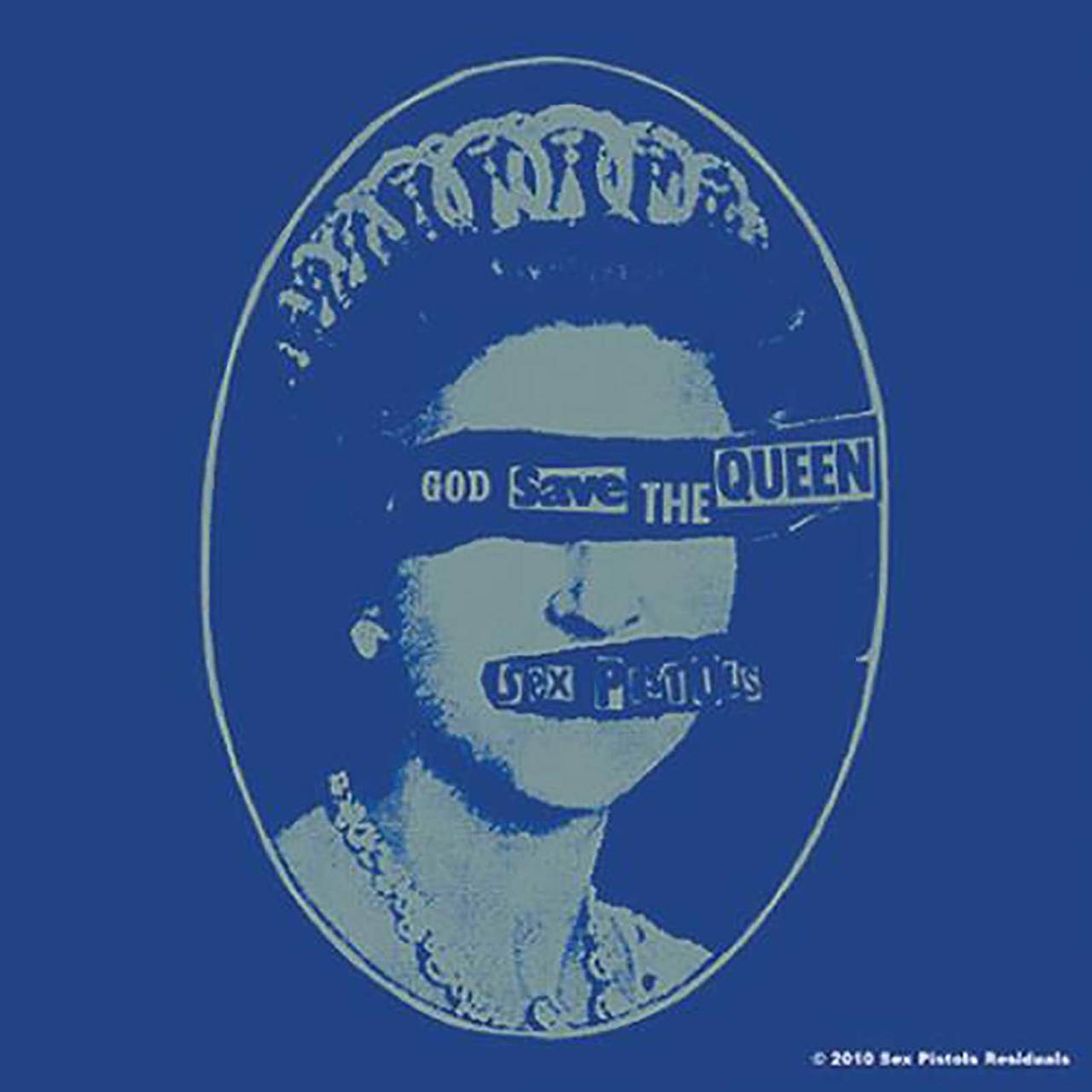 Blue Circle Band Logo - The Sex Pistols Coaster God Save The Queen Band Logo Blue
