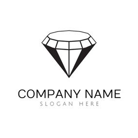 Black and White Diamond Logo - Free Diamond Logo Designs. DesignEvo Logo Maker
