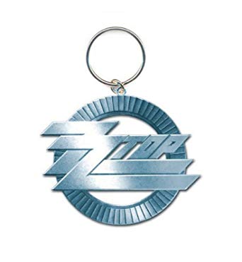 Blue Circle Band Logo - ZZ Top Keyring Keychain Circle band Logo new Official metal One Size