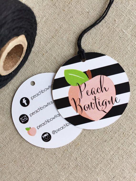 Businesses with Double Horseshoe Logo - Custom DOUBLE Sided Logo Hang Tags Swing Tags By JaxAndJulesCo