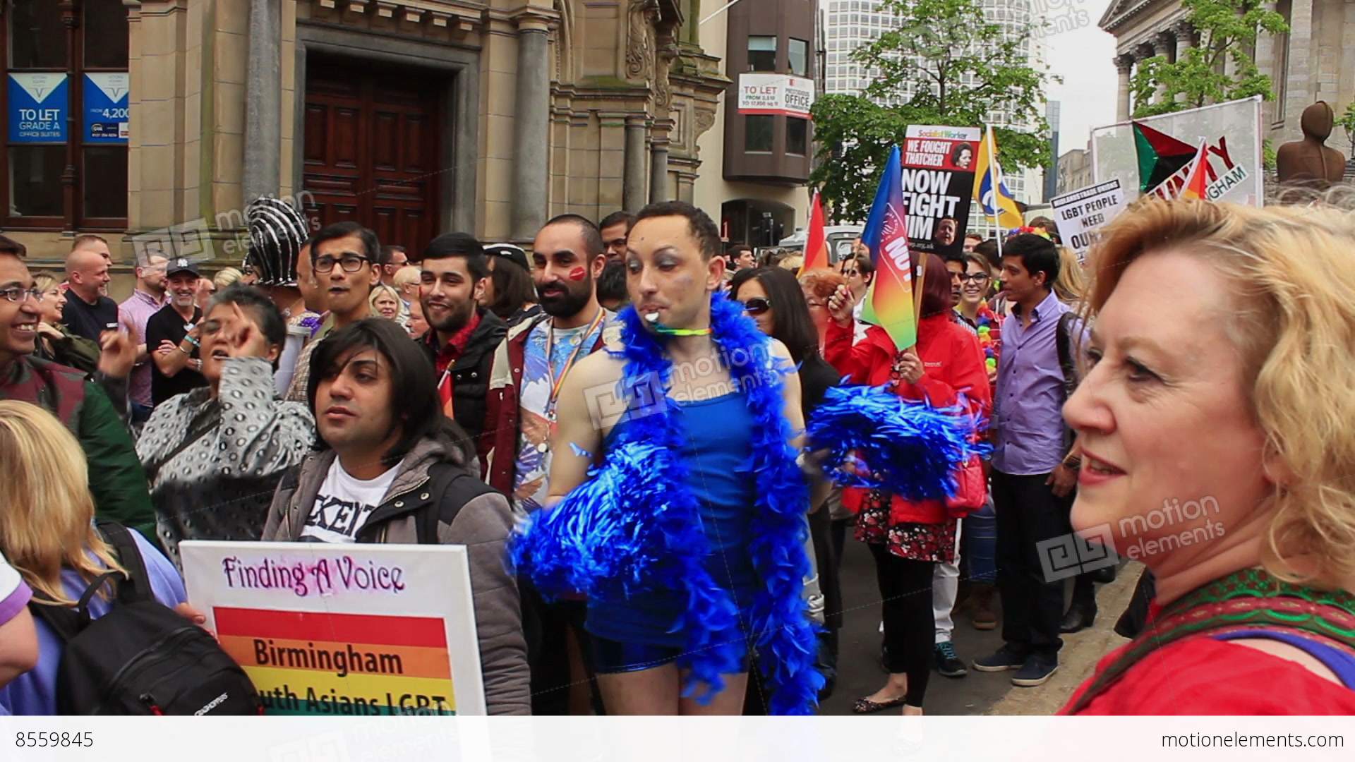 Person Holding Rainbow Logo - Birmingham Gay Pride-people Holding Rainbow Flag And Cheering South ...