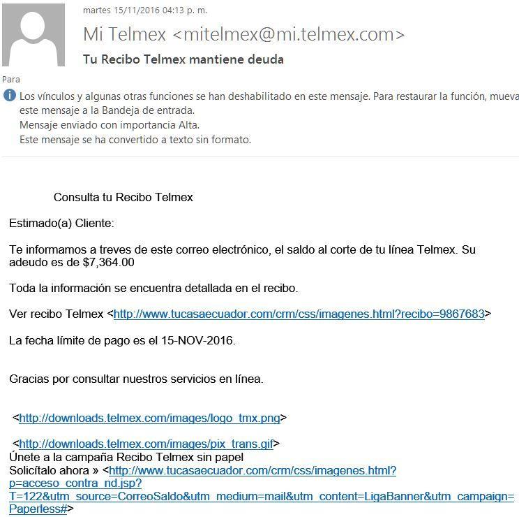 MI Telmex Logo - Correo apócrifo: Tu recibo Telmex mantiene deuda - Blog Derecho ...