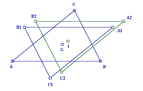 Reflection Triangle Logo - Triangle A 2 B 2 C 2 of Reflections of the Vertices of Triangle ABC ...