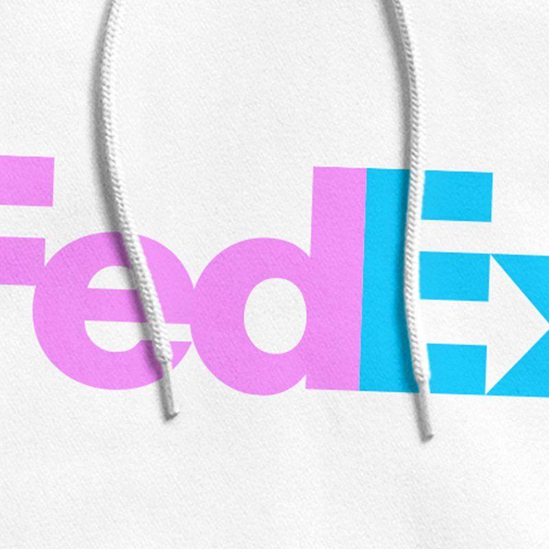White FedEx Logo - PASTEL FEDEX LOGO HOODIE WHITE • STORE CAT CAT • Tictail