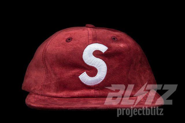 Burgundy S Logo - Supreme S Logo 6 Panel Burgundy Suede Strapback Hat F W 2016