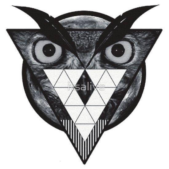 Owl Triangle Logo - Triangle Owl. Unisex T Shirt. T Shirt Print Designs