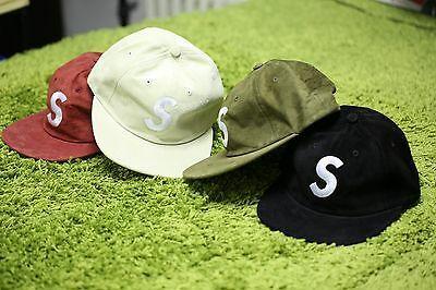 Burgundy S Logo - SUPREME F/W 2016 Suede S Logo Hat 6-Panel Olive White Burgundy Black ...