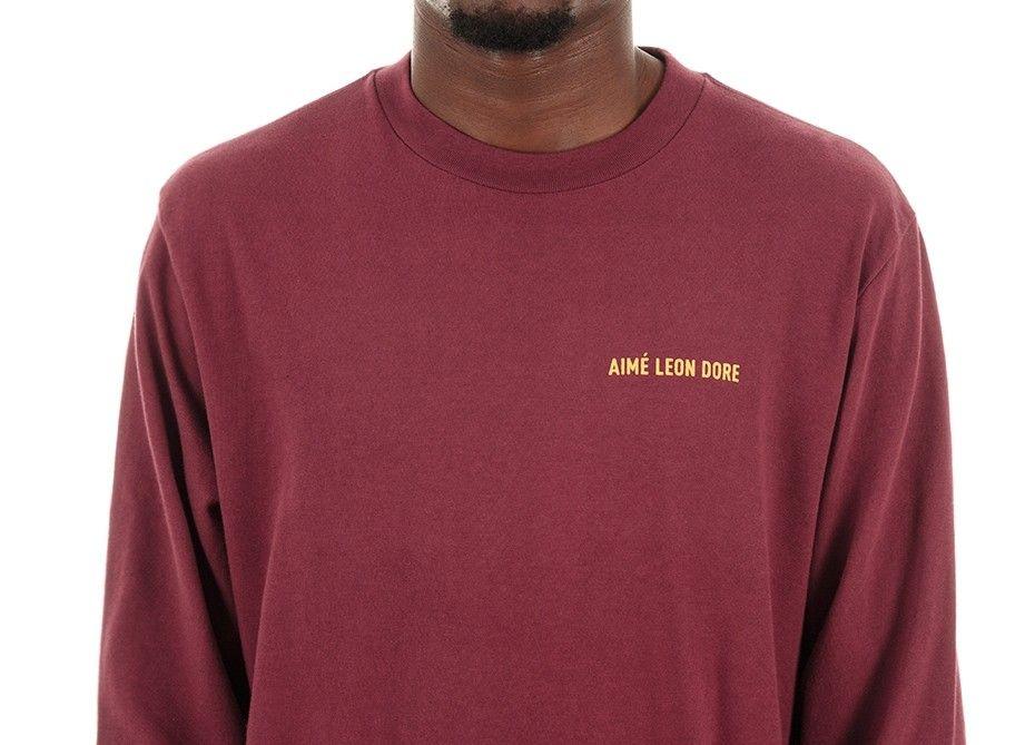 Burgundy S Logo - Aimé Leon Dore L/S Logo Tee (Burgundy) | asphaltgold