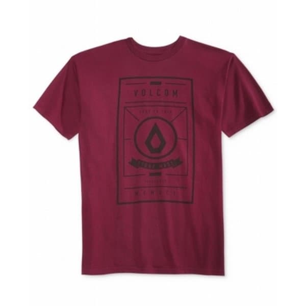 Burgundy S Logo - Shop Volcom NEW Burgundy Red Black Mens Size Small S Logo Graphic ...