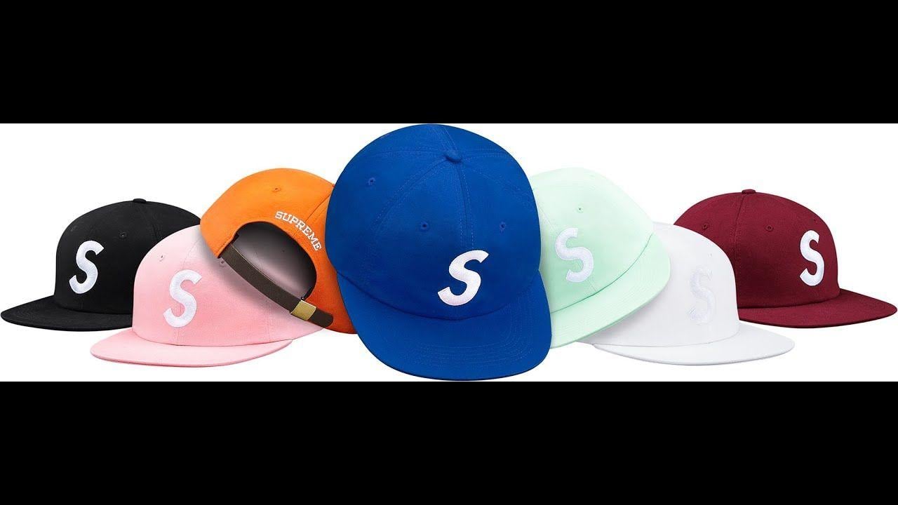 Burgundy S Logo - SUPREME 15SS S Logo 6 Panel Cap Burgundy Blue Grey