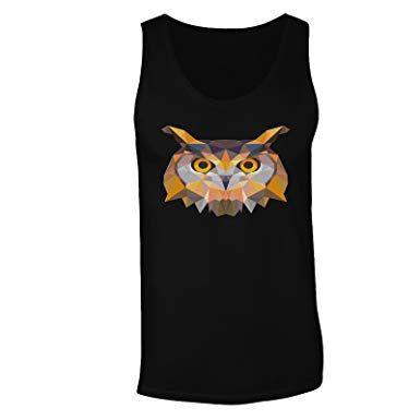 Owl Triangle Logo - Polygonal Owl Triangle Origami Men's Tank top g357mt: Amazon.co.uk ...