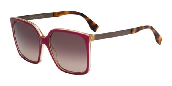 Burgundy S Logo - Fendi FF 0076/S LOGO DXV/XQ Sunglasses Burgundy | SmartBuyGlasses India