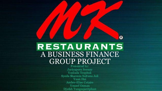MK Restaurant Logo - MK Restaurant Finance of 2015
