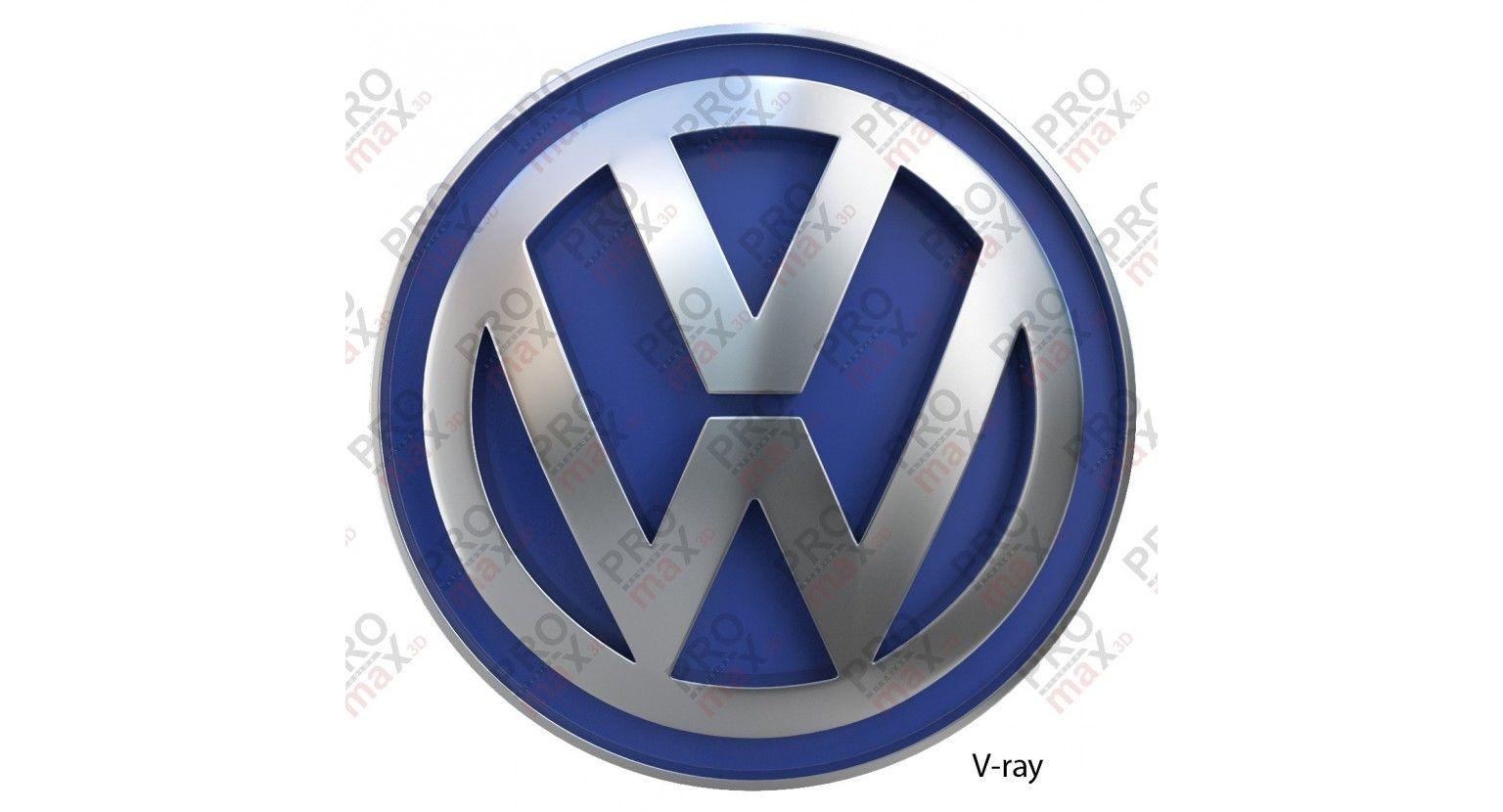 Volkwagen Logo - Volkswagen Logo 3d Model