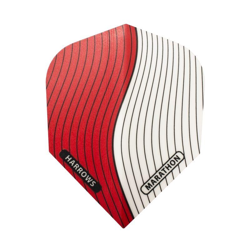 Red and White Wave Logo - Harrows Flights – Marathon – Extra Strong – Pro Brass – Red & White ...