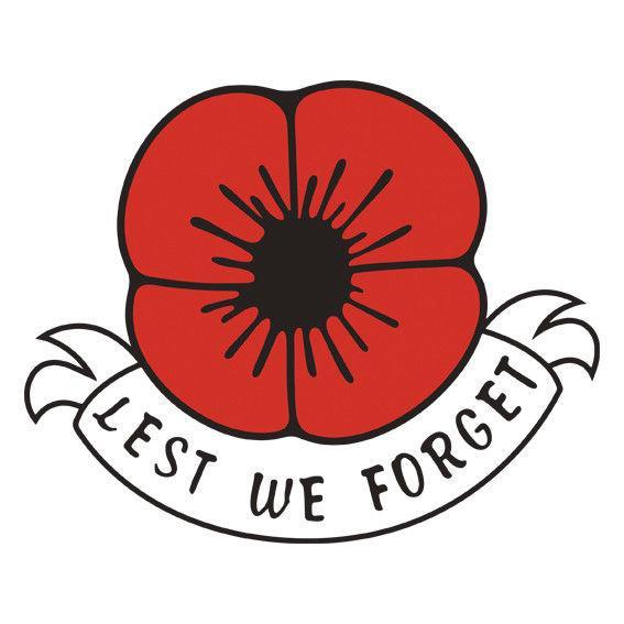 Poppy Flower Logo - Lest We Forget Remembrance Day Symbol Poppy Flower Sticker, Car, Window,  Fridge