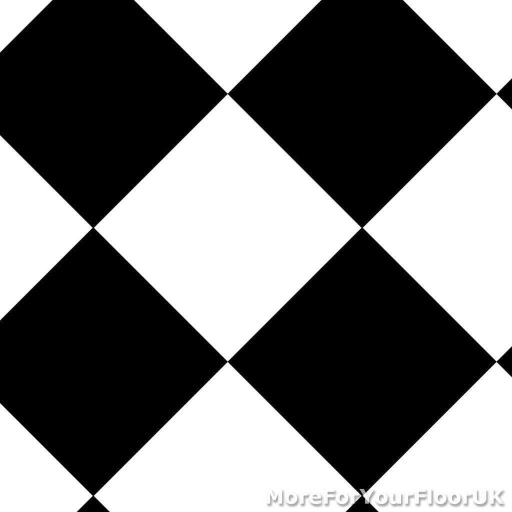 Black and White Diamond Logo - CHEAP Modern Vinyl Flooring, Black & White Diamond Vinyl, Kitchen