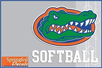 Gators Softball Logo - Amazon.com: Florida Gators SOFTBALL w/ GATOR HEAD LOGO #2 Vinyl ...