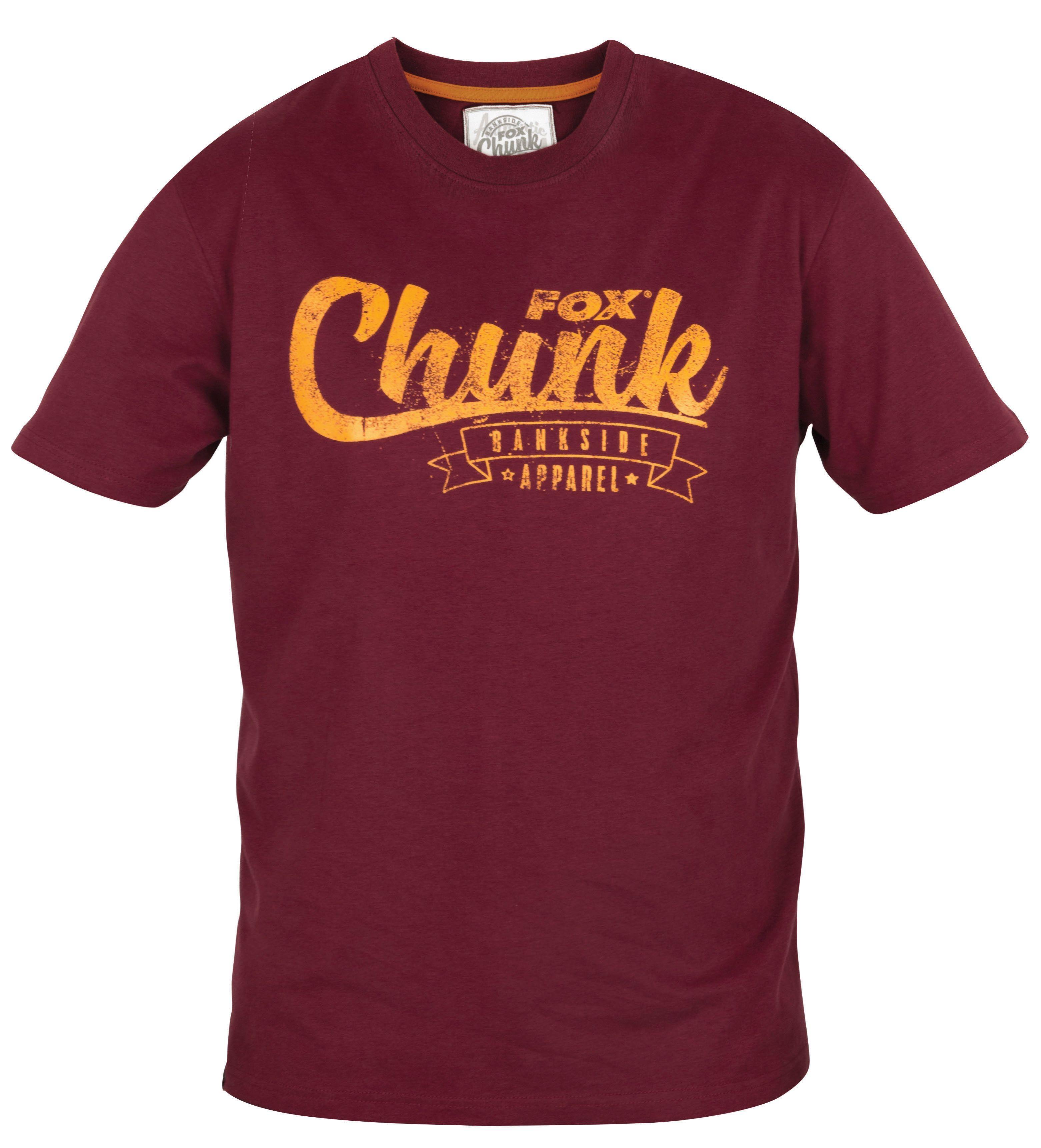 Burgundy and Orange Logo - Fox Chunk Burgundy Orange T-Shirt – Chapmans Angling