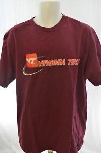 Burgundy and Orange Logo - Men's NCAA Virginia Tech Classic Orange Logo Burgundy Shirt L | eBay