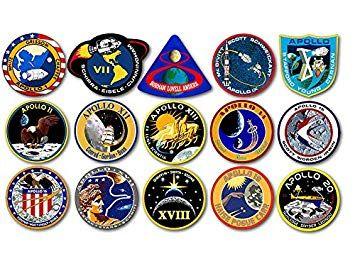 Car Insignias Logo - American Vinyl Sheet 1.5 Inch Tall ALL APOLLO Mission Logos STICKERS ...