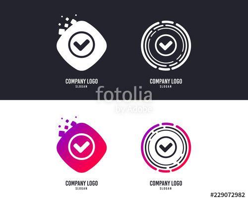 Yes Circle Logo - Logotype concept. Check mark sign icon. Yes circle symbol. Confirm ...