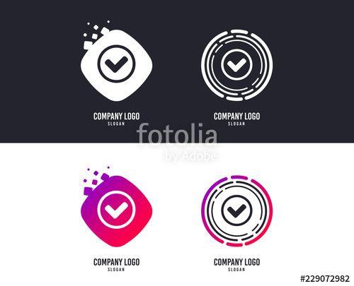 Yes Circle Logo - Logotype concept. Check mark sign icon. Yes circle symbol. Confirm