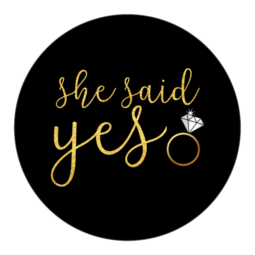Yes Circle Logo - She Said Yes Circle Sticker by BottleYourBrand