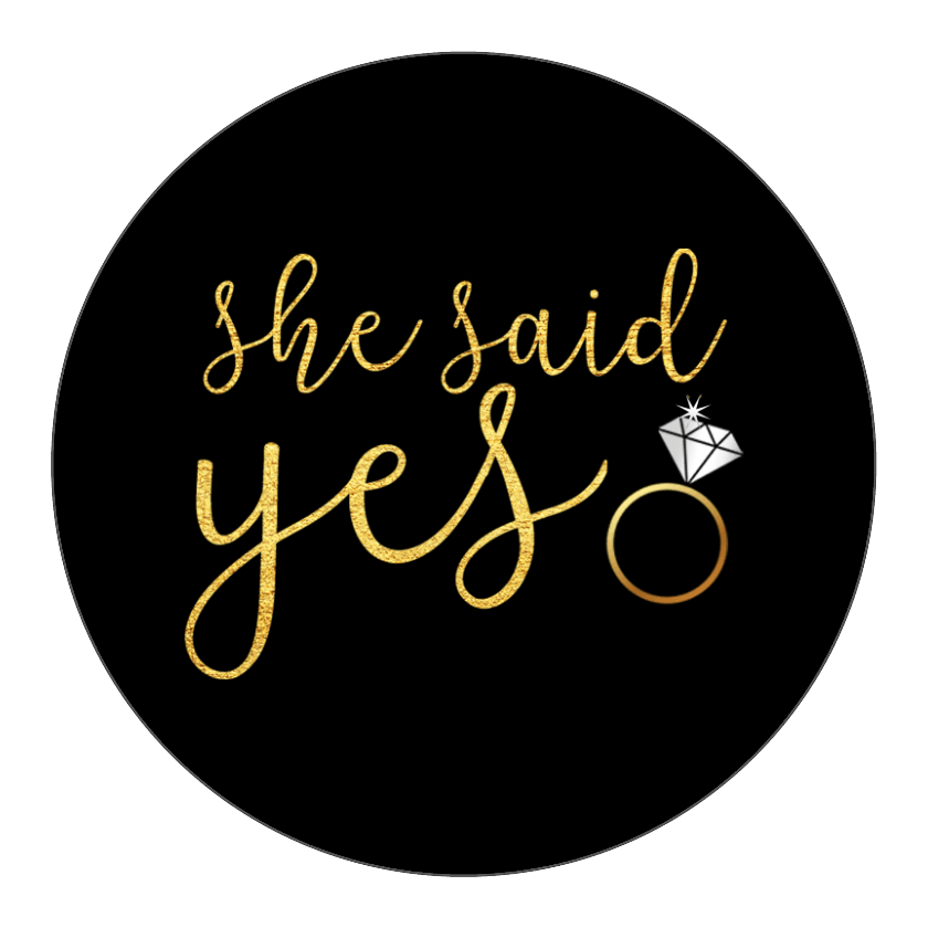 Yes Circle Logo - She Said Yes Circle Sticker