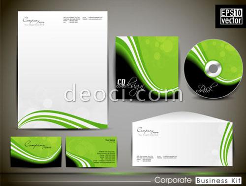 Green Squiggly Logo - Green squiggly enterprises VIS design template business card
