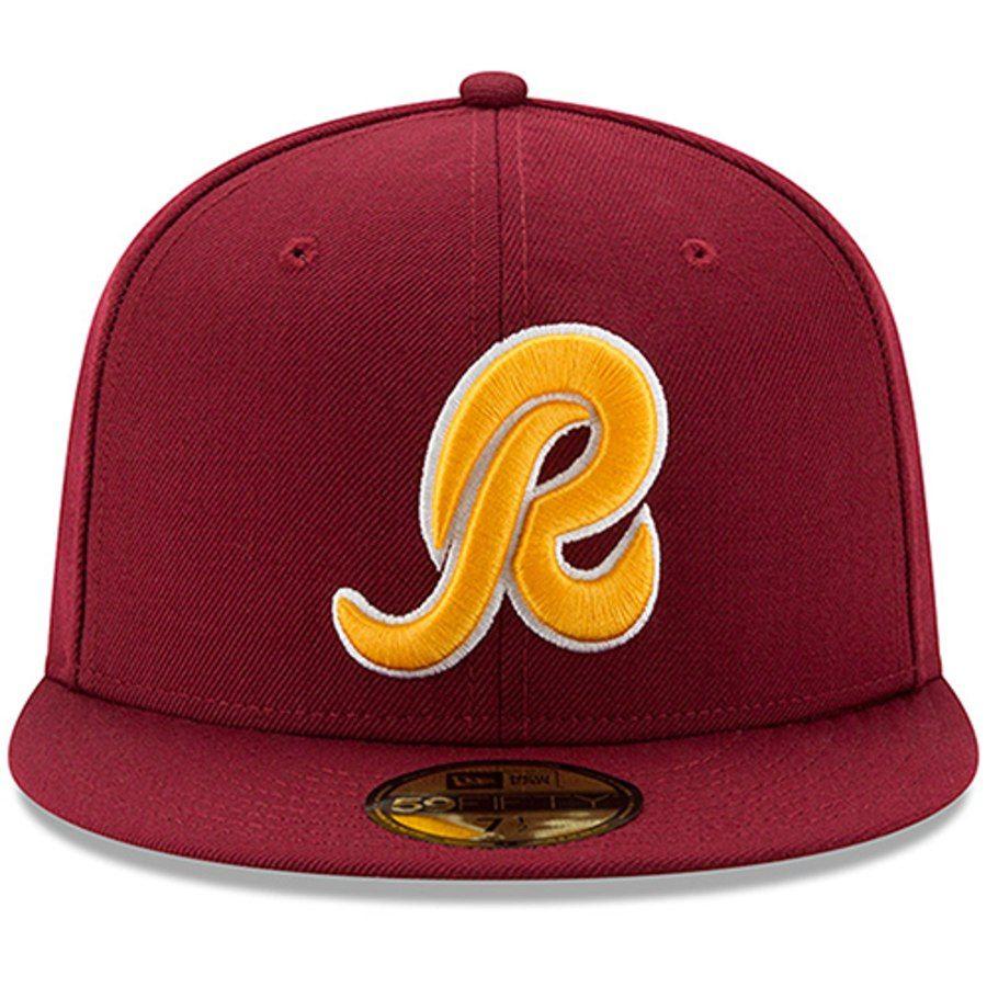 Burgundy and Orange Logo - Men's Washington Redskins New Era Burgundy Classic R Logo Omaha