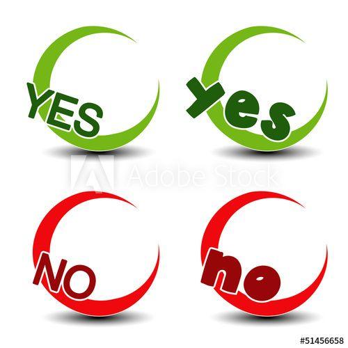 Yes Circle Logo - vector yes no symbol - positive negative icon - Buy this stock ...