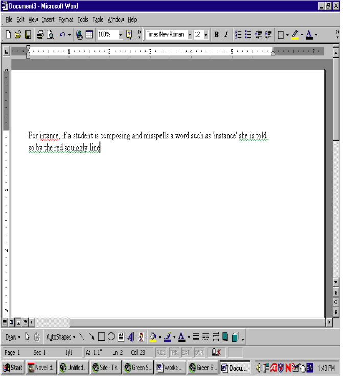 Green Squiggly Logo - Green Squiggly Lines: MSWord: Computers as Readers