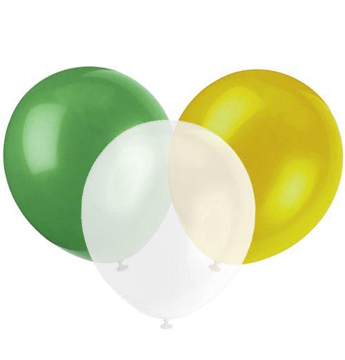 Green Yellow White Logo - Green, White & Yellow balloons - 10