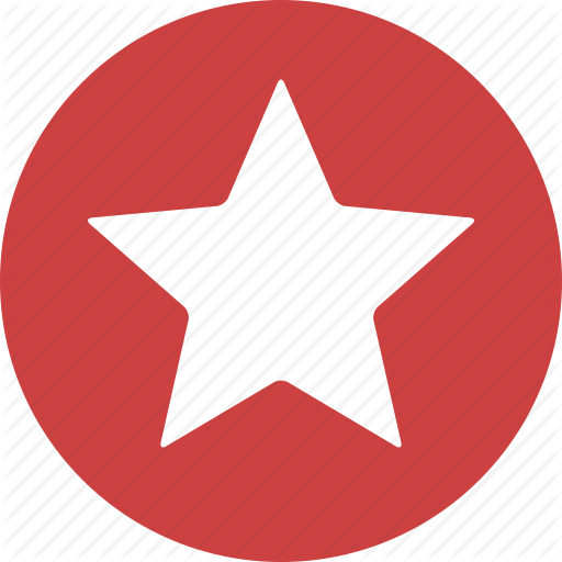 Red Star Circle Logo - Achievement, bookmark, circle, favorite, ranking, red, star icon