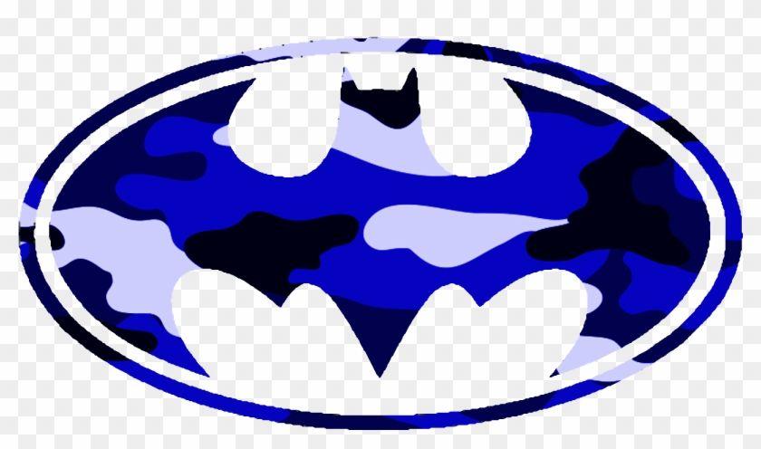 Camo Batman Logo - Batman Logo Blue Camo Free Image At Clker Com Vector