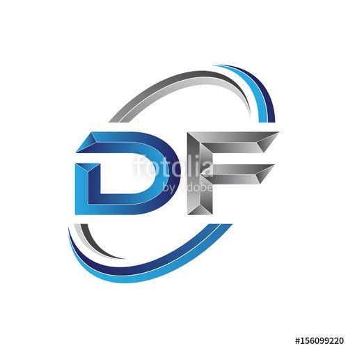 DF Logo - Simple initial letter logo modern swoosh DF