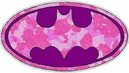 Camo Batman Logo - Batman Oval Camo Pink Wall Sticker - Custom Wall Graphics
