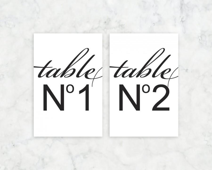 Chanel No. 1 Logo - Chanel No 5 Inspired Table Number Signs // Printable Chanel Number 5