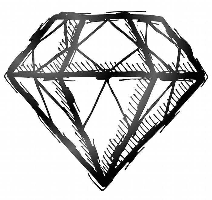 Black and White Diamond Logo - Diamond Tattoo Meaning With Meaning