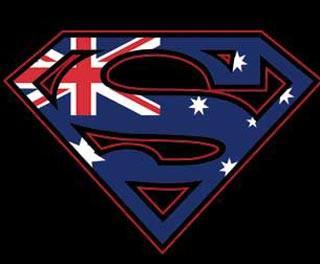 Australian Flag Logo - Superman Australian Flag Logo Black Tshirt