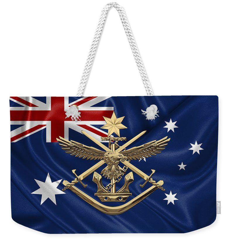 Australian Flag Logo - Australian Defence Force - A D F Badge Over Australian Flag ...